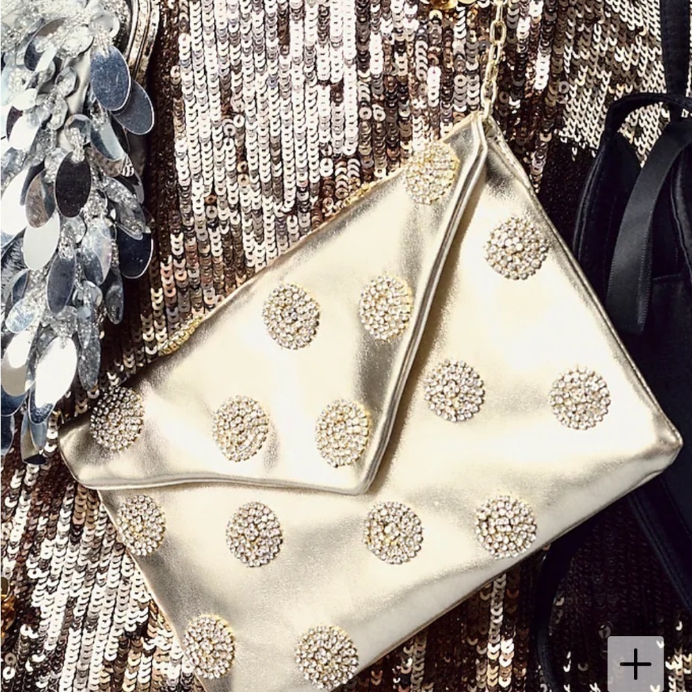 J crew Girls' embellished faux-leather envelope clutch